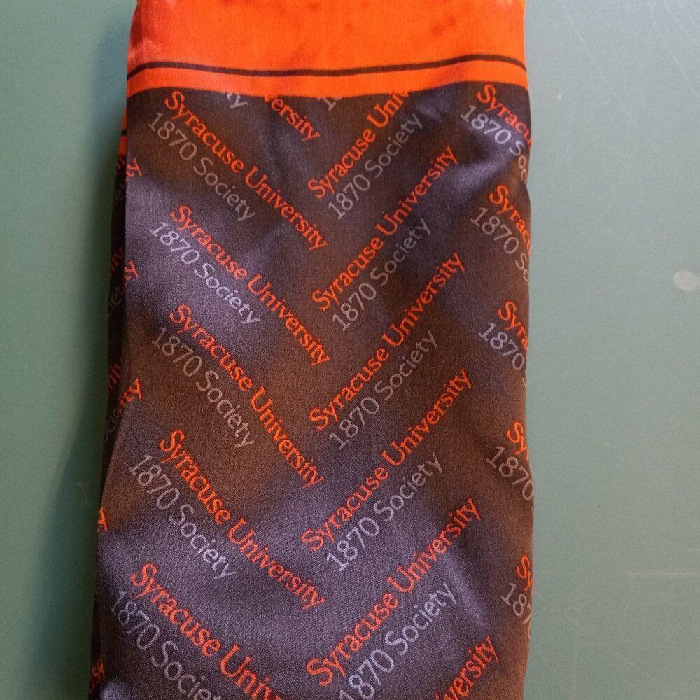 Syracuse University 1870 Society Handmade Silk Scarf - Picture 1 of 7